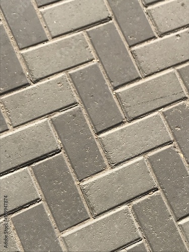 gray paving slab street
