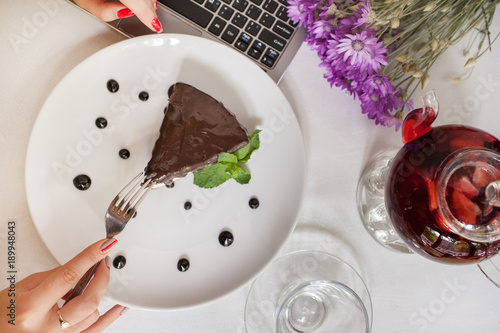 food photography art chocolate cake dessert recipe creativity concept
