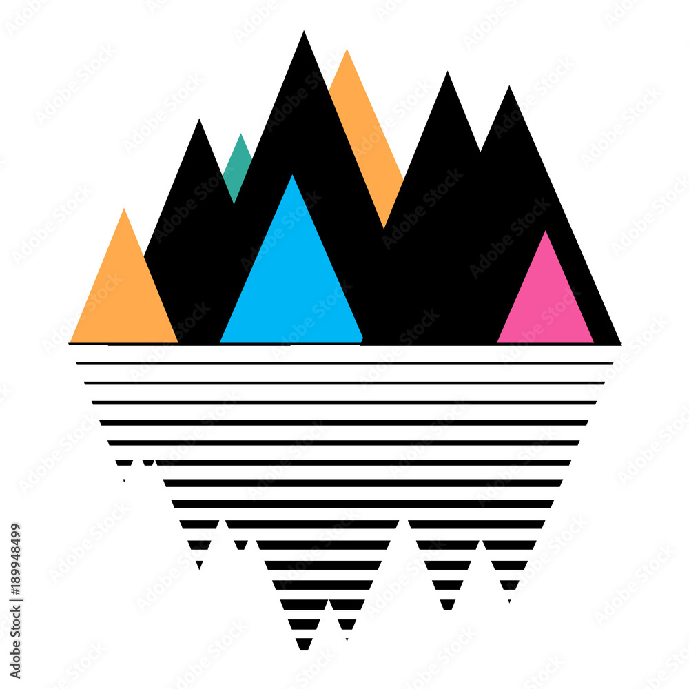 Mountain print. Travel poster. Vector illustartion eps10. Mountain print. Travel poster. Vector illustartion eps10.