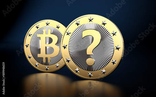 Bitcoin - What is the next BIG thing in Crypto Currencies? - 3D Rendering 