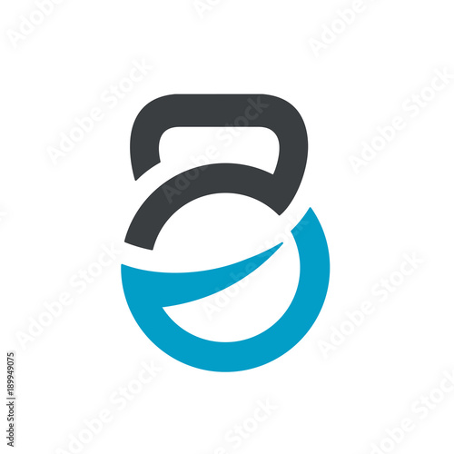 Kettlebell, Gym, Fitness Logo. 