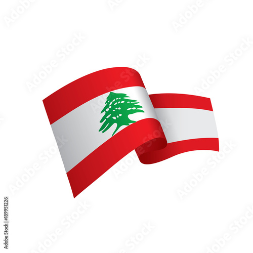 Lebanese flag, vector illustration photo