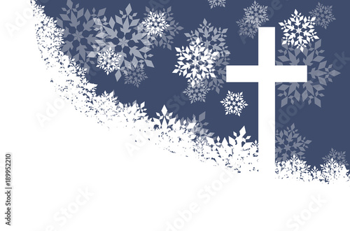 Snowflake abstract vector background in red color with christmas christianity