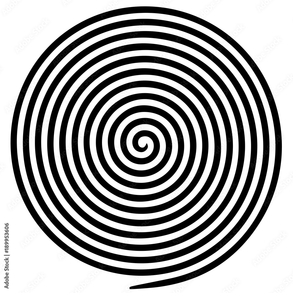 Black white round abstract vortex hypnotic spiral. Black white round abstract vortex hypnotic spiral.