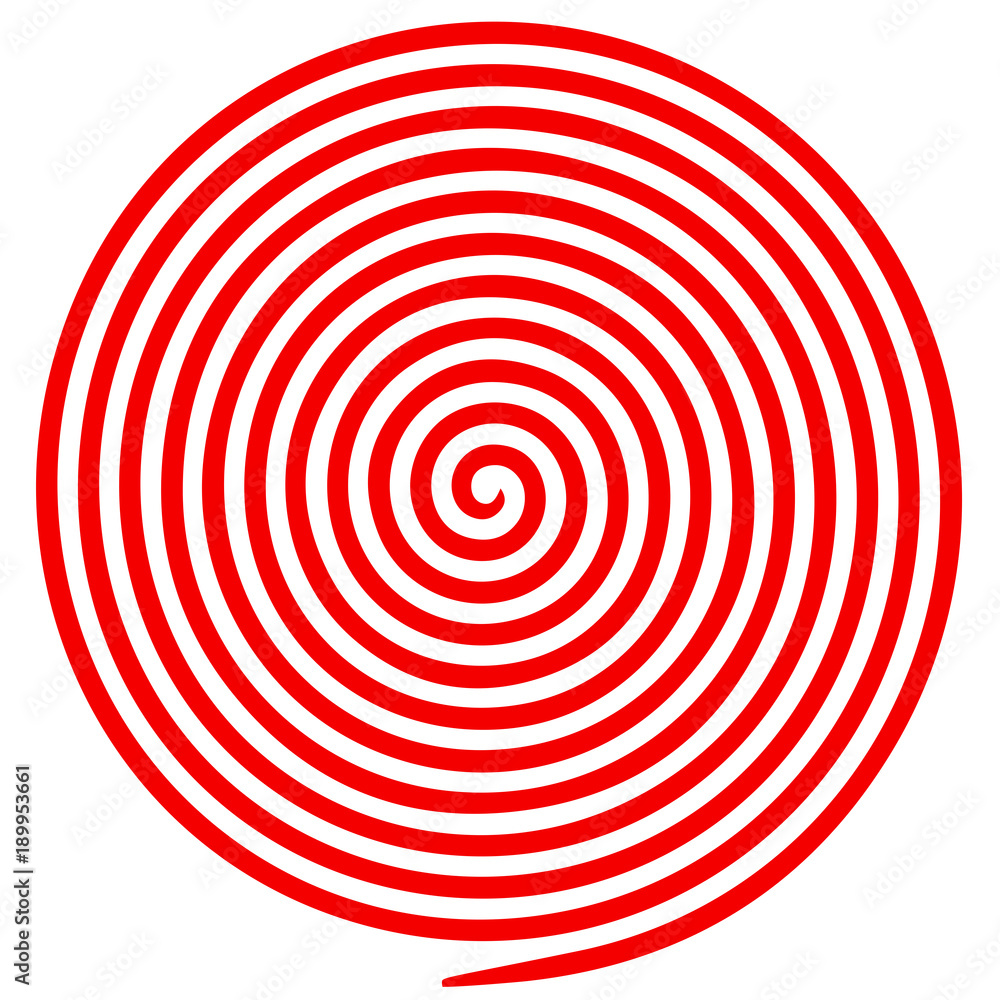 Red and white round abstract vortex hypnotic spiral. Red and white round abstract vortex hypnotic spiral.