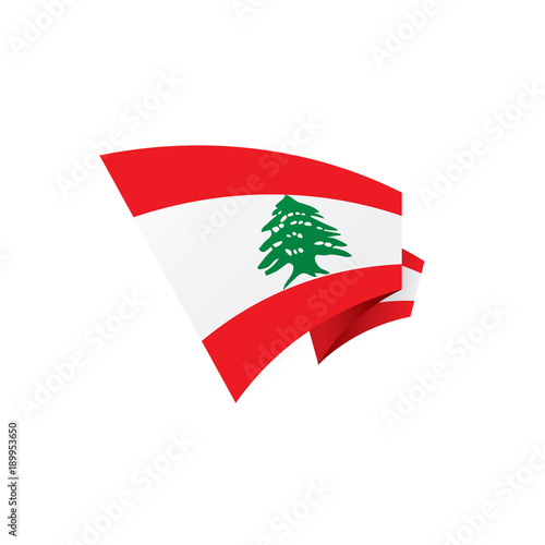 Lebanese flag, vector illustration photo