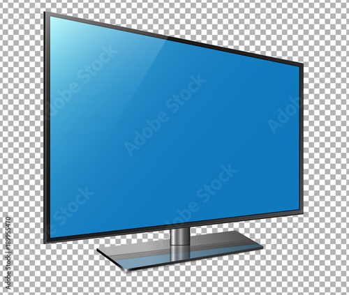 Curved tv. 4k Ultra HD screen, led television isolated transparancy background