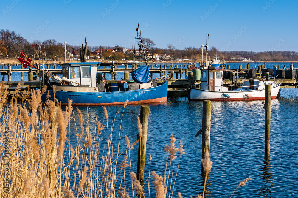 Obraz premium Blick auf den Hafen von Rerik am Salzhaff