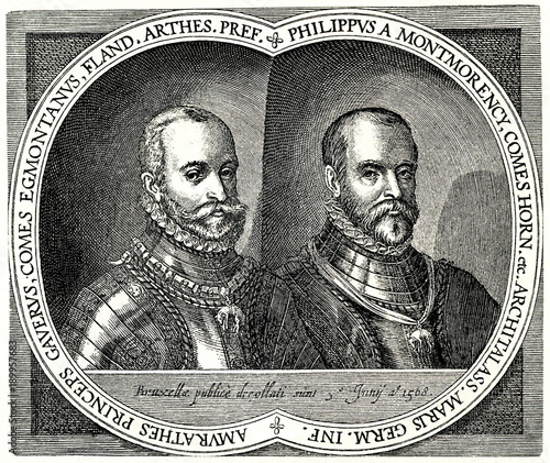 Fotografie Counts of Egmont and Horn (from Spamers Illustrierte  Weltgeschichte, 1894, 5[1]