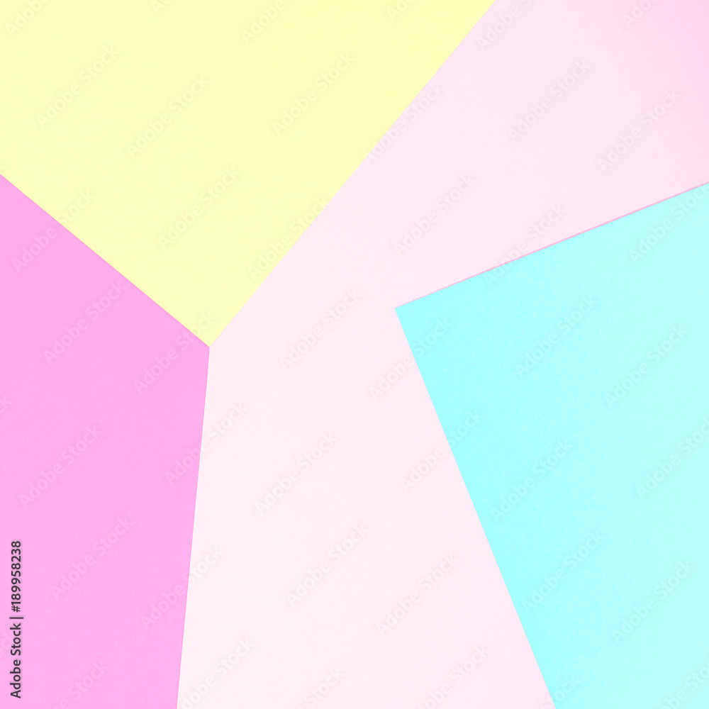 Abstract pastel colored paper texture minimalism background. Minimal  geometric shapes and lines in pastel colours. Stock Photo