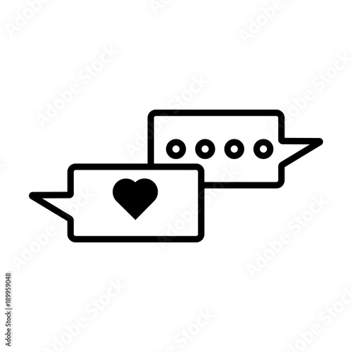 Valentine's day. Icon. Communication by messengers of love.