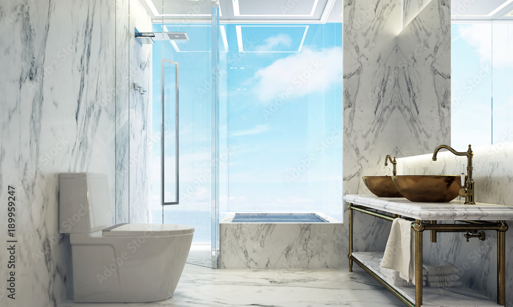 Tận hưởng cuộc sống sang trọng với thiết kế nội thất phòng tắm đẹp mắt và view biển thơ mộng. Bạn sẽ được sống trong không gian tuyệt đẹp, kết hợp sự tinh tế và hiện đại cho phòng tắm của mình.