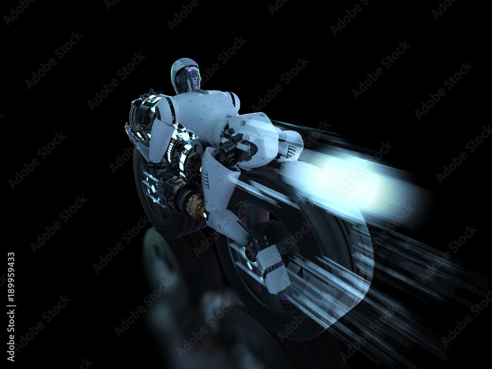 Fototapeta premium robot speed move