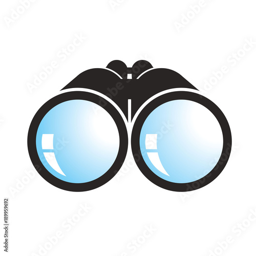 isolated binocular vector drawing