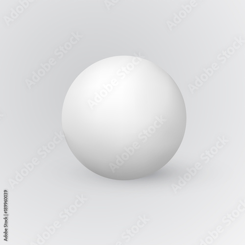 Vector 3d realistic sphere isolated on white. Ball illustration for logo, advertising design or web interface button.