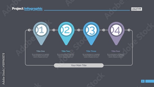 Step by step infographics slide template