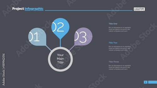 Three Options Of Main Idea Slide Template