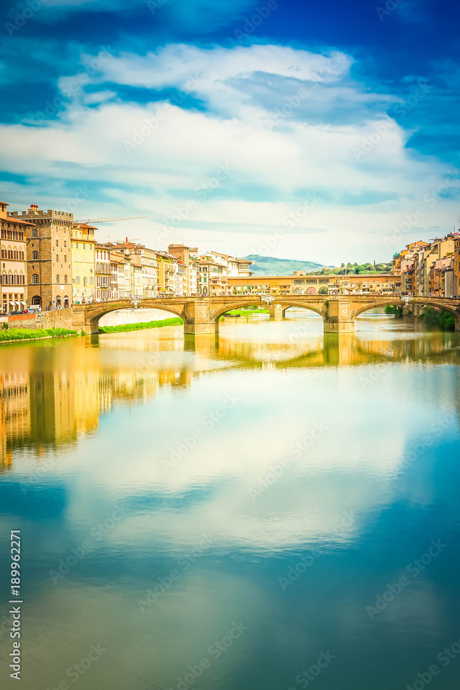 Fototapeta premium Ponte Santa Trinita bridge over the Arno River, Florence