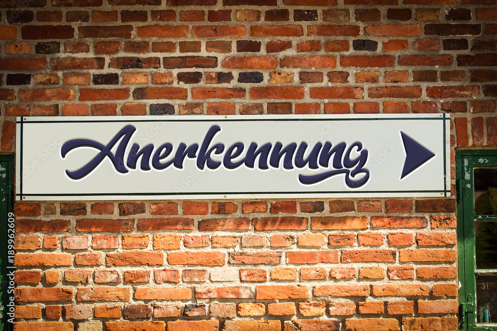 Obraz premium Schild 318 - Anerkennung