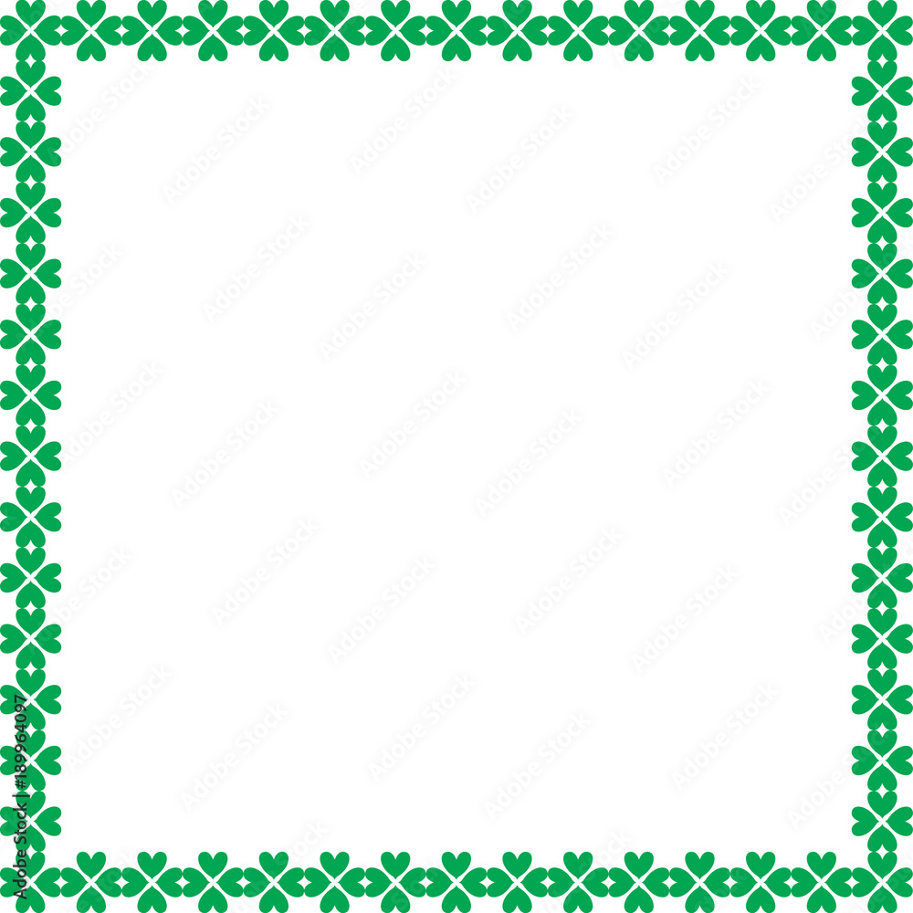 Saint Patricks Day elegant border with shamrocks on white background. Saint Patricks Day elegant border with shamrocks on white background.