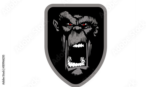 gorilla / gorilla su scudo