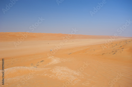 The vast expanses of the Arabian desert. Beautiful Eastern landscape. Oman.