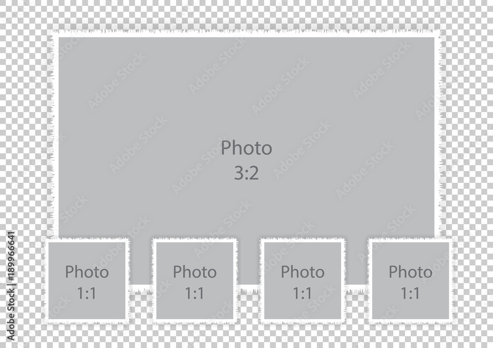 Obraz premium Wedding photo frame fantastic and beautiful template collage
