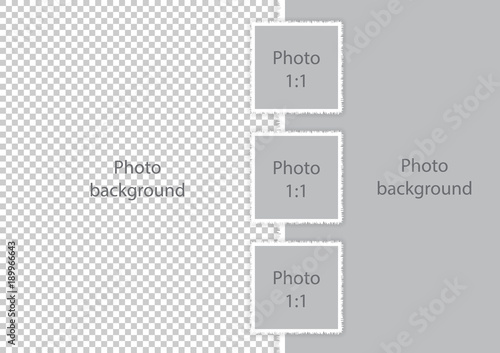 Modern photo frames collage template soft white borders
