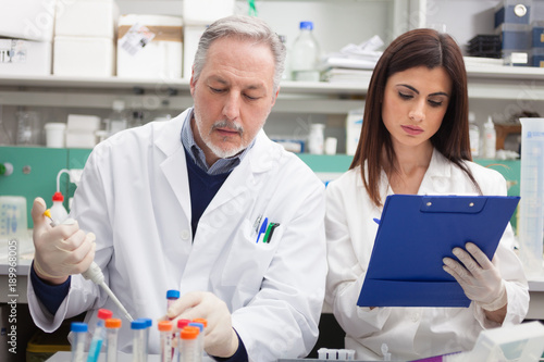 People at work in a laboratory