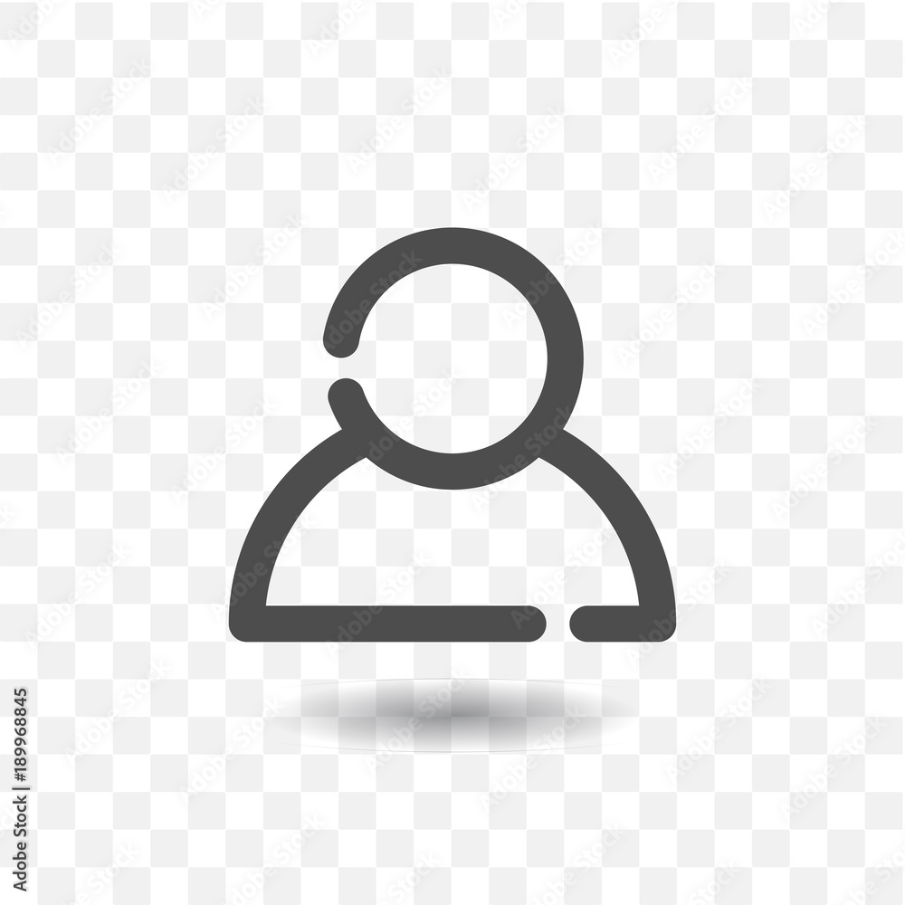 Outlined person icon on transparent background. Outlined person icon on transparent background.