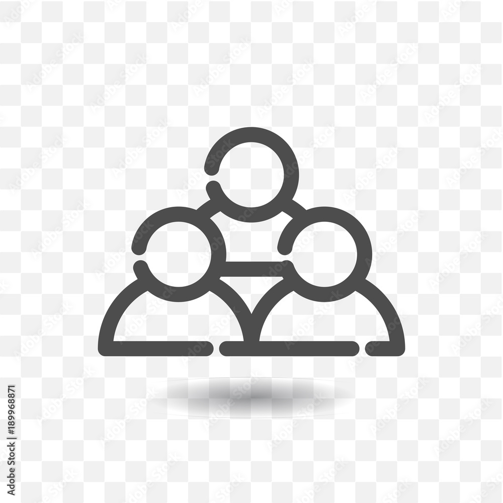 Outlined People Icon On Transparent Background Stock Vector Adobe Stock Outlined People Icon On Transparent Background Stock Vector Adobe Stock