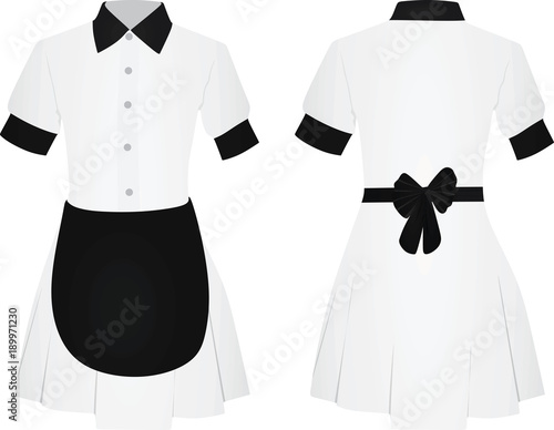 Maid uniform. vector illustration