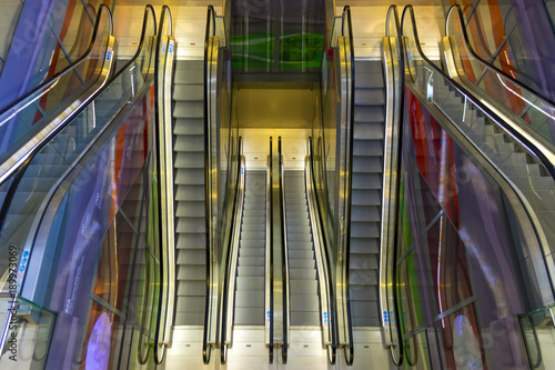 colored escalator