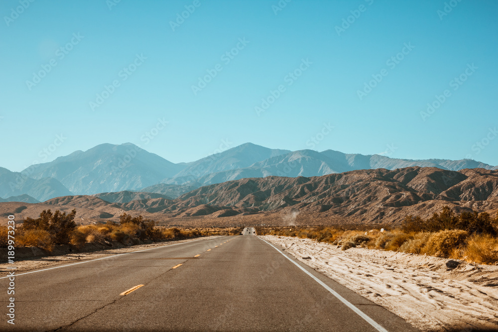 Deserted mountain road