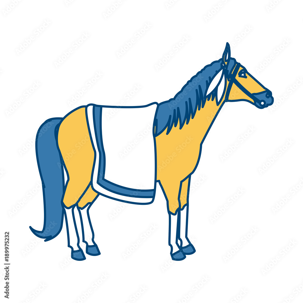Obraz premium Horse Animal isolated icon vector illustration graphic design