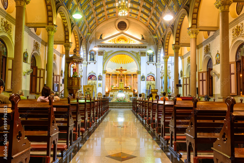 Fototapeta premium interior Christ Church at Santa Cruz church