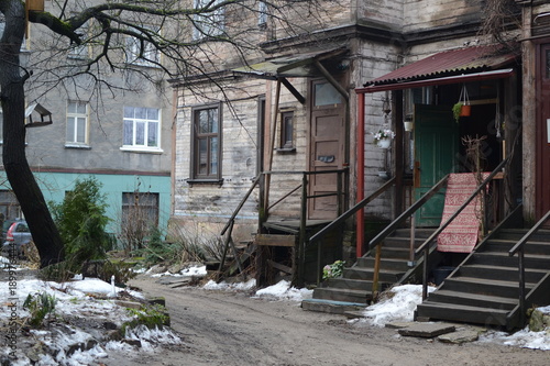 different buildings in Riga area