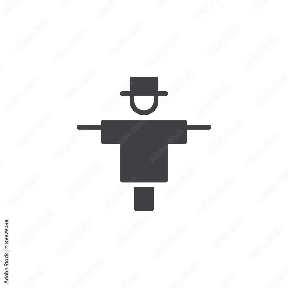 Scarecrow icon vector, filled flat sign, solid pictogram isolated on white. Dummy symbol, logo illustration. Scarecrow icon vector, filled flat sign, solid pictogram isolated on white. Dummy symbol, logo illustration.