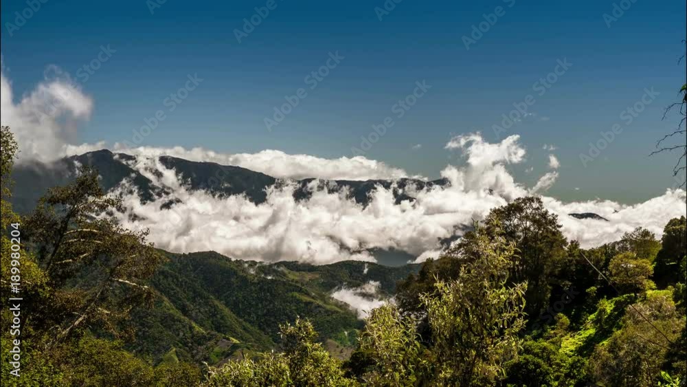 Time Lapse, Fast Moving Clouds Over Parque Nacional Chirripo Time Lapse, Fast Moving Clouds Over Parque Nacional Chirripo
