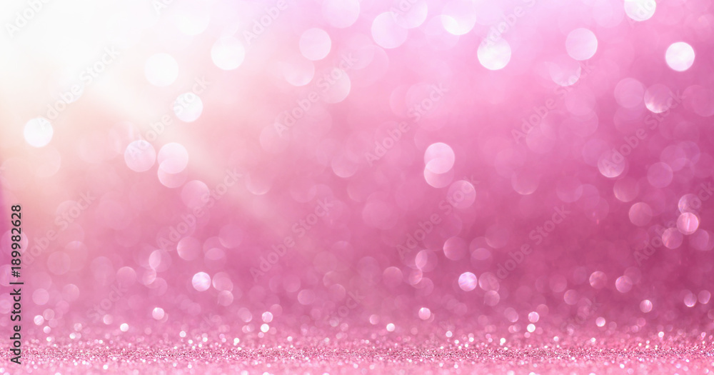 Pink Glitter With Sparkle - obrazy, fototapety, plakaty 
