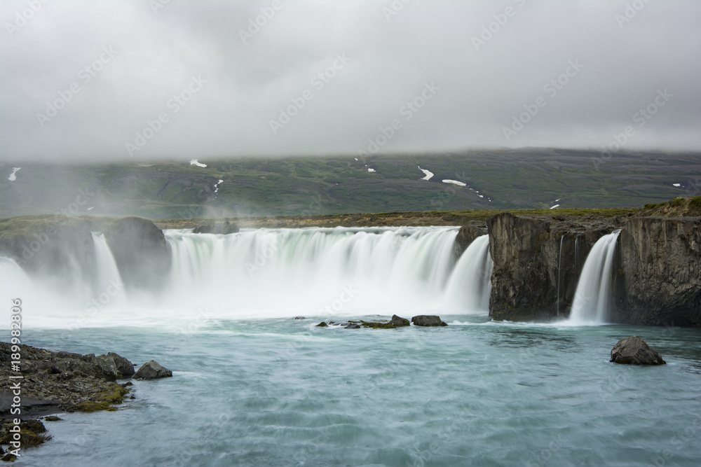 Gorgeous Godafoss waterfalls in north Iceland. Slow shutter speed Gorgeous Godafoss waterfalls in north Iceland. Slow shutter speed