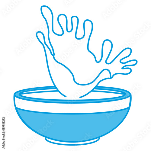 Oat splash bowl icon vector illustration graphic design