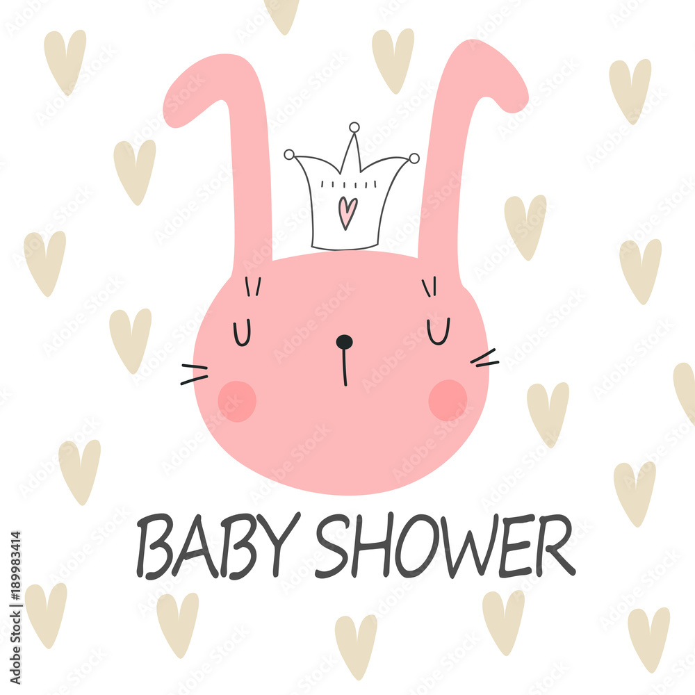 Obraz premium Baby shower poster