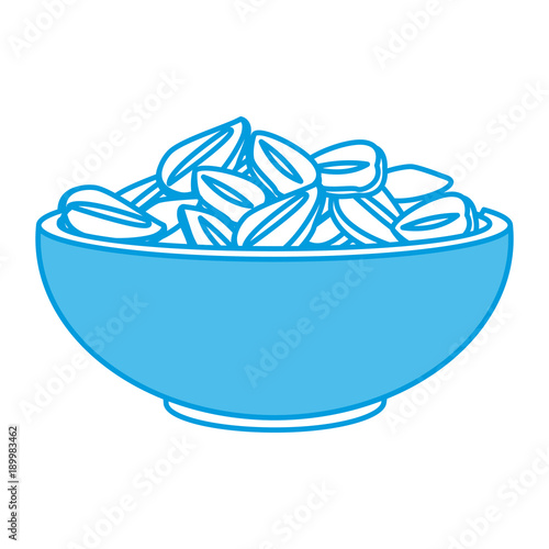 Oat flakes bowl icon vector illustration graphic design