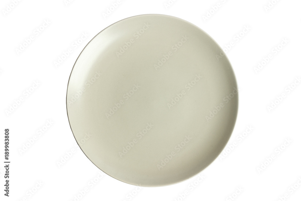 Empty plate Isolated on white background. View from above Empty plate Isolated on white background. View from above