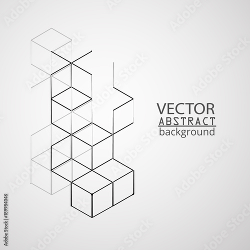Vector illustration abstract geometry cube