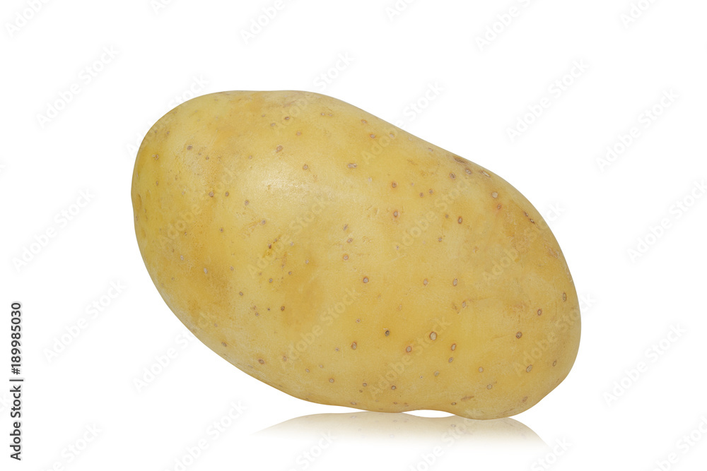 Single potato isolated on white with clipping path Single potato isolated on white with clipping path