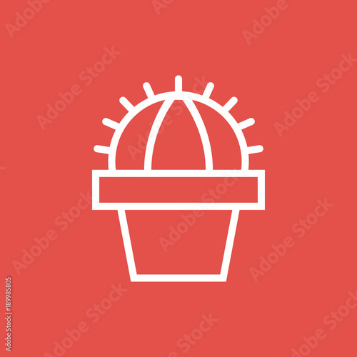 Kaktus - Icon, Symbol, Piktogramm, Bildmarke, grafisches Element - rot - Web, Druck - Vektor