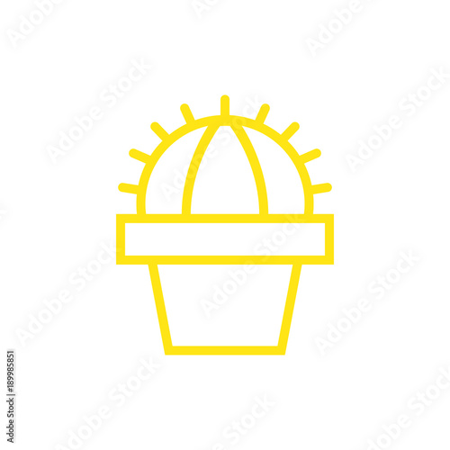 Kaktus - Icon, Symbol, Piktogramm, Bildmarke, grafisches Element - gelb - Web, Druck - Vektor