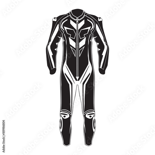 Motorcycle suit vector flat illustration